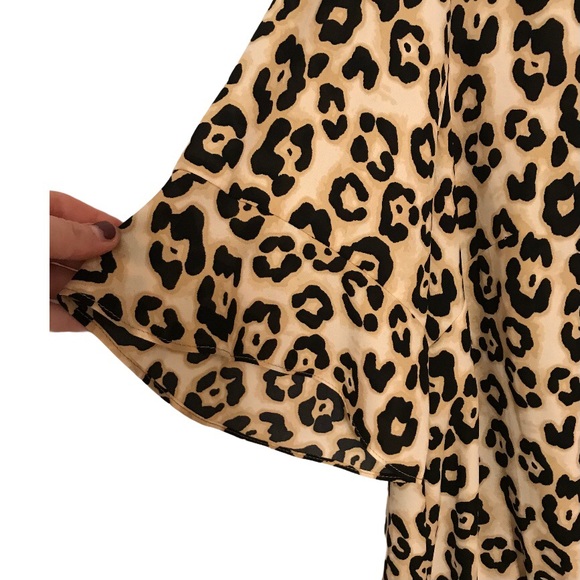 NWT Sanctuary flutter sleeve leopard blouse 2X - Picture 4 of 6